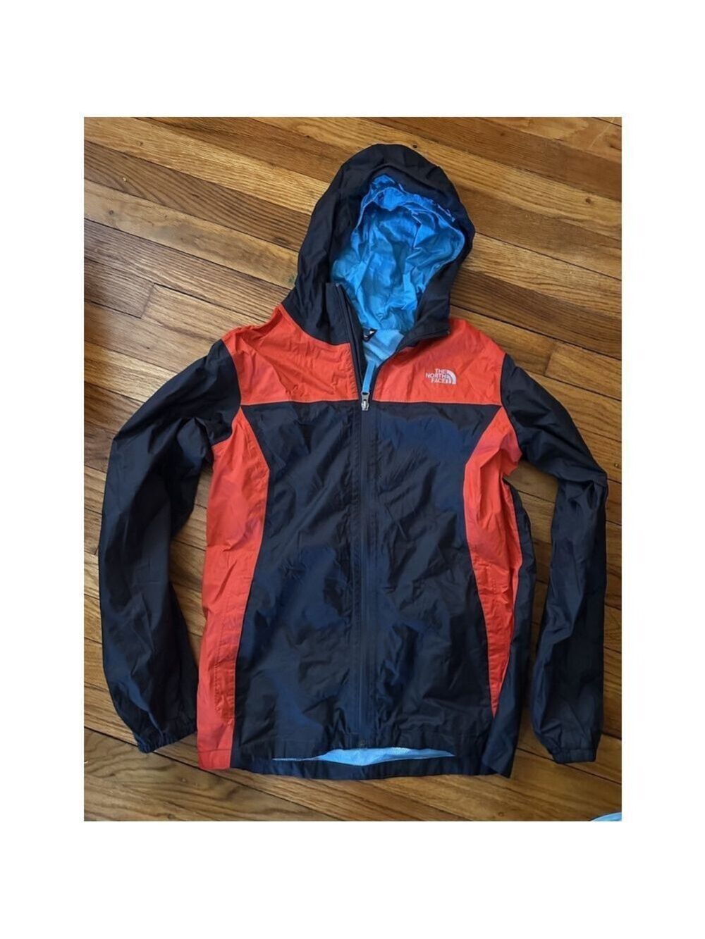 The North Face Dryvent Boys Hooded Mesh Lining Zip Windbreaker Rain Jacket XL - Picture 4 of 9